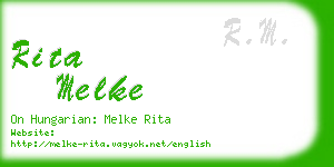 rita melke business card